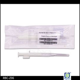 Zero Exclusion Syringe Microchip Animal Tag , Mini Size Rfid Syringe Pet Transponder