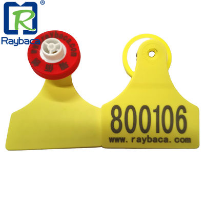 Flag Shape Male And Round Shape Female Rfid Animal Tracking TPU Ear Tag